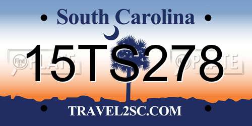 15TS278 South Carolina License Plate