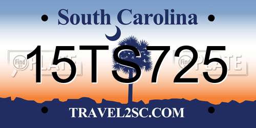 15TS725 South Carolina License Plate