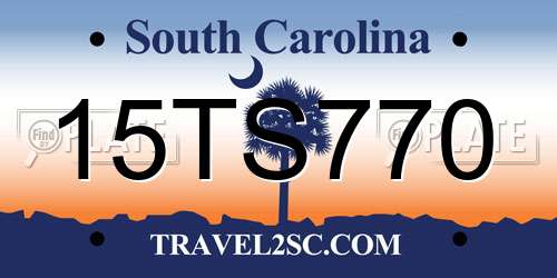 15TS770 South Carolina License Plate