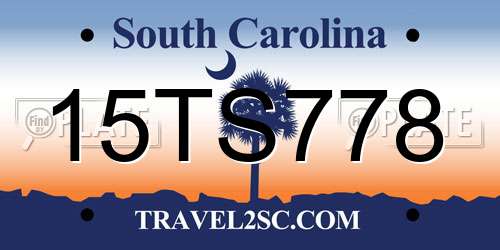 15TS778 South Carolina License Plate