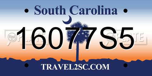 16077S5 South Carolina License Plate