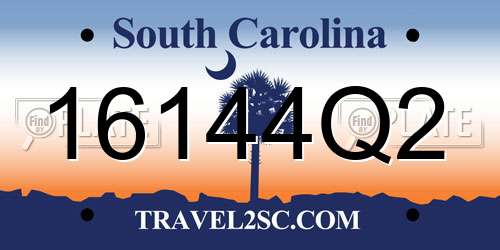 16144Q2 South Carolina License Plate