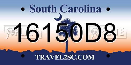 16150D8 South Carolina License Plate