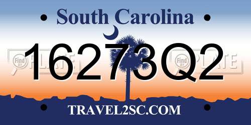 16273Q2 South Carolina License Plate