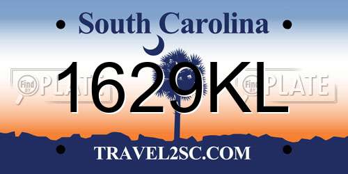 1629KL South Carolina License Plate