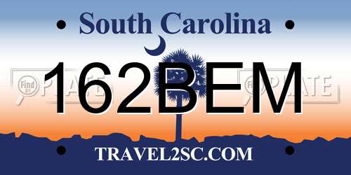 162BEM South Carolina License Plate