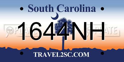 1644NH South Carolina License Plate