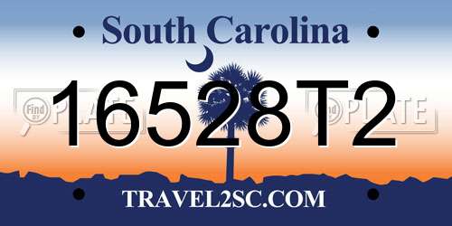 16528T2 South Carolina License Plate