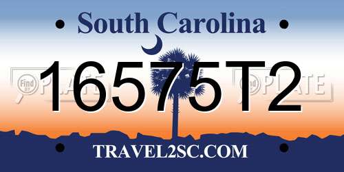 16575T2 South Carolina License Plate