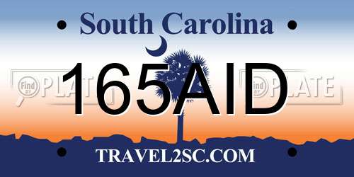 165AID South Carolina License Plate