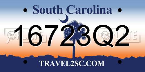 16723Q2 South Carolina License Plate