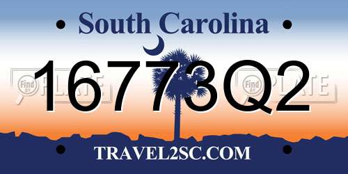 16773Q2 South Carolina License Plate