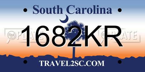 1682KR South Carolina License Plate