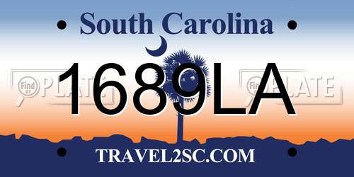 1689LA South Carolina License Plate