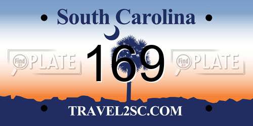 169 South Carolina License Plate