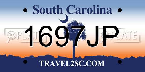 1697JP South Carolina License Plate