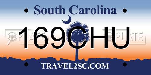 169CHU South Carolina License Plate