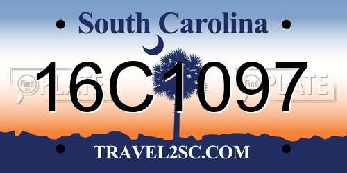 16C1097 South Carolina License Plate