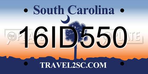 16ID550 South Carolina License Plate