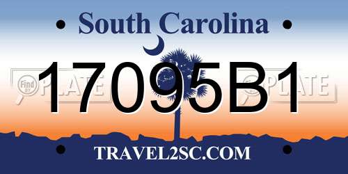 17095B1 South Carolina License Plate