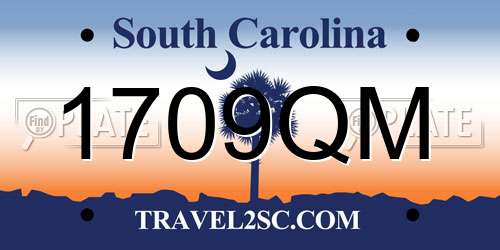 1709QM South Carolina License Plate