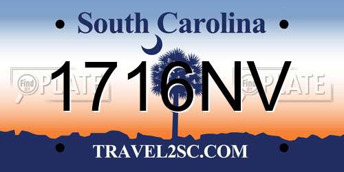 1716NV South Carolina License Plate