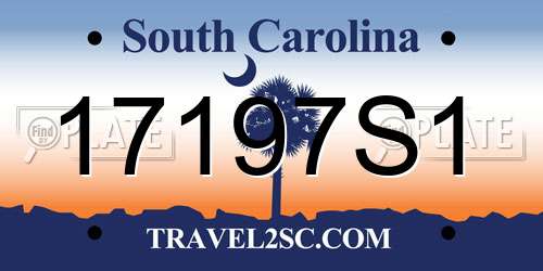 17197S1 South Carolina License Plate