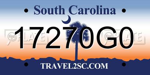 17270G0 South Carolina License Plate