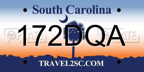 172DQA South Carolina License Plate