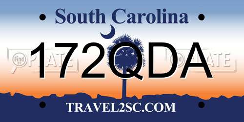172QDA South Carolina License Plate