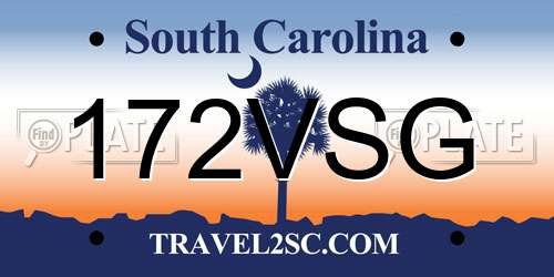 172VSG South Carolina License Plate