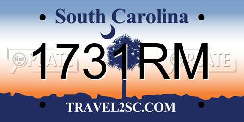 1731RM South Carolina License Plate