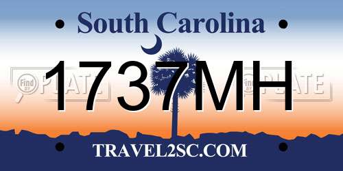 1737MH South Carolina License Plate