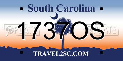 1737OS South Carolina License Plate
