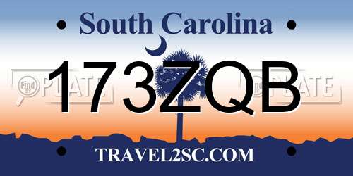 173ZQB South Carolina License Plate