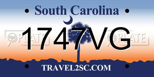 1747VG South Carolina License Plate