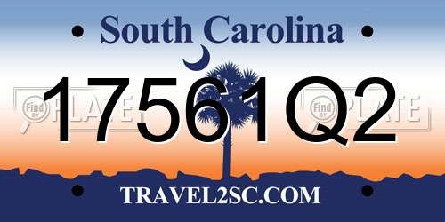 17561Q2 South Carolina License Plate