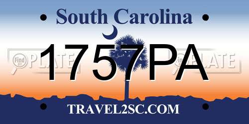 1757PA South Carolina License Plate