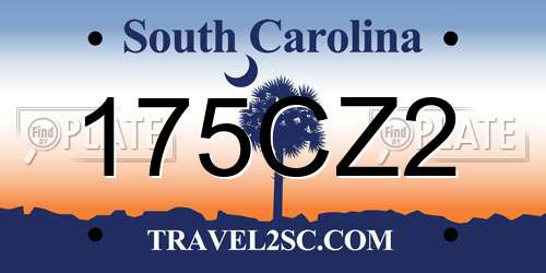 175CZ2 South Carolina License Plate