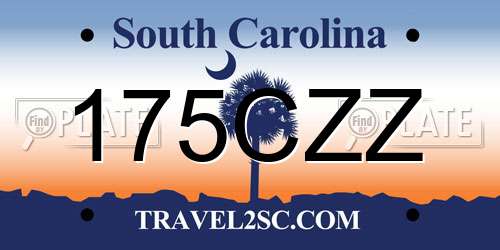 175CZZ South Carolina License Plate