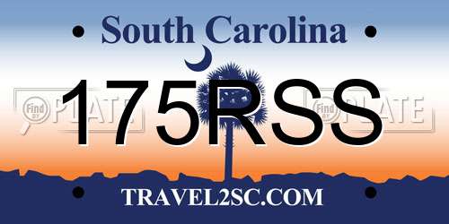 175RSS South Carolina License Plate