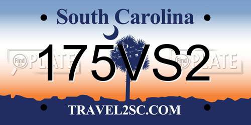 175VS2 South Carolina License Plate