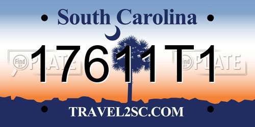 17611T1 South Carolina License Plate