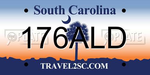 176ALD South Carolina License Plate