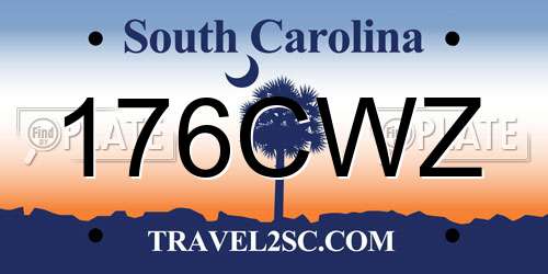 176CWZ South Carolina License Plate