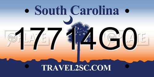 17714G0 South Carolina License Plate