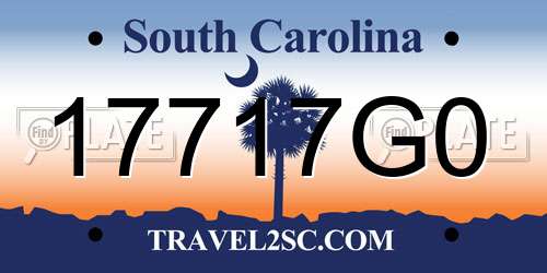 17717G0 South Carolina License Plate