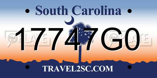 17747G0 South Carolina License Plate