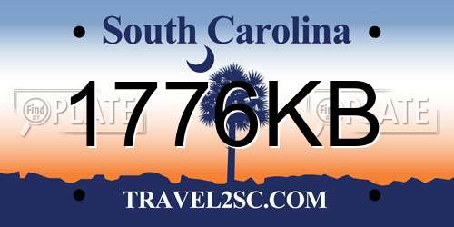 1776KB South Carolina License Plate