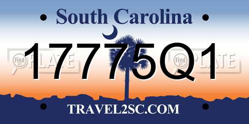 17775Q1 South Carolina License Plate